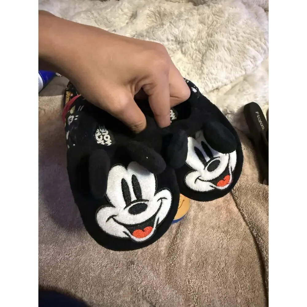 slippers Lot 3, Kids Fabric Slippers Spider-Man Mickey PAW patrol. (9/10) (7/8)